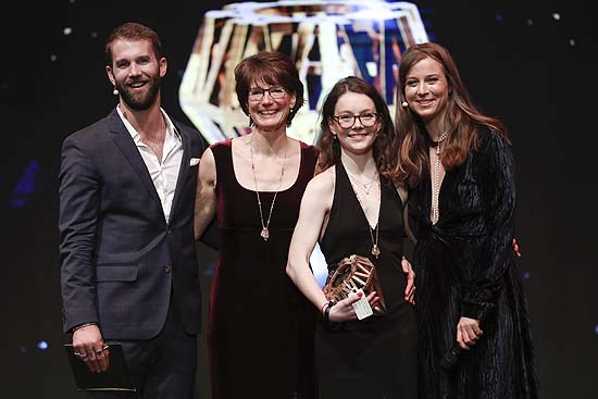 Andre Hamann, Andrea Fritsch, Theresa Fritsch und Nina Eichinger  bei den INHORGENTA Awards 2020 am 16.02.2020 in der Münchner BMW Welt (Photo:Franziska Krug/Getty Images für INHORGENTA Award 2020/image.net)